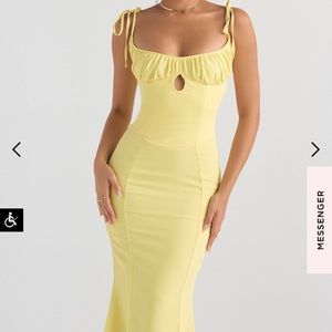 House Of CB Yellow Soren Dress Size XS